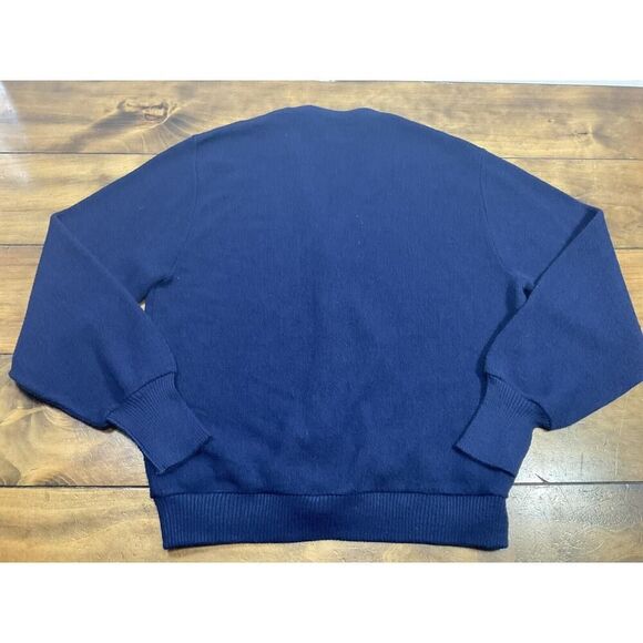 Vtg Robert Bruce Men's Cardigan Button Front Sweater Blue Size Large - Picture 6 of 6